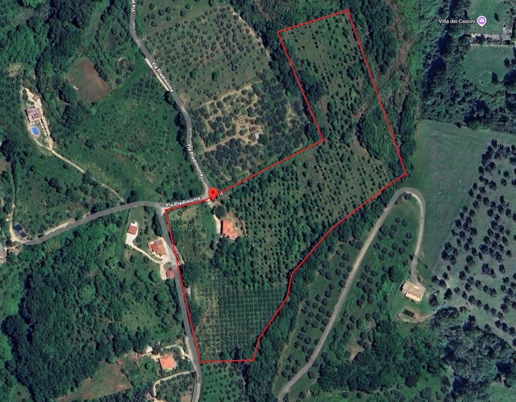 Mappa contorni Montopoli di Sabina Villa con terreno